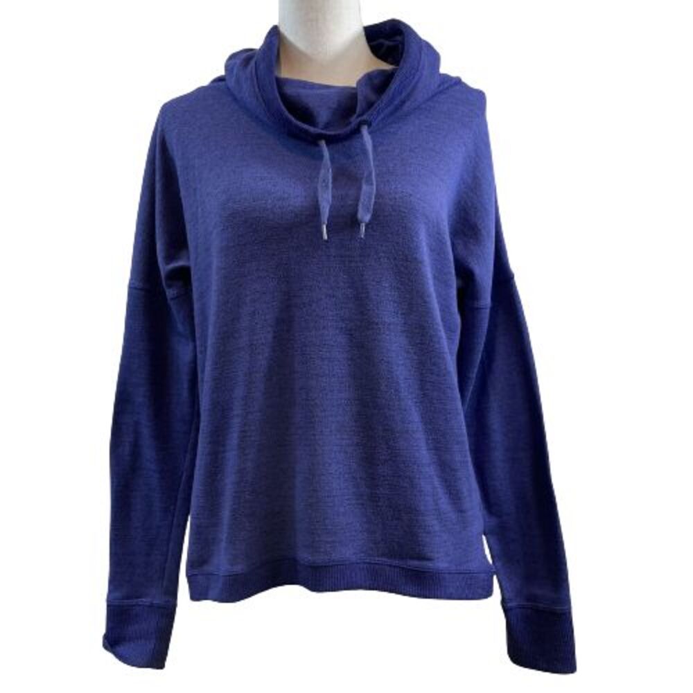 Gerry Women's M Purple Space Dye Cowl Neck Sweatshirt Drawstrings